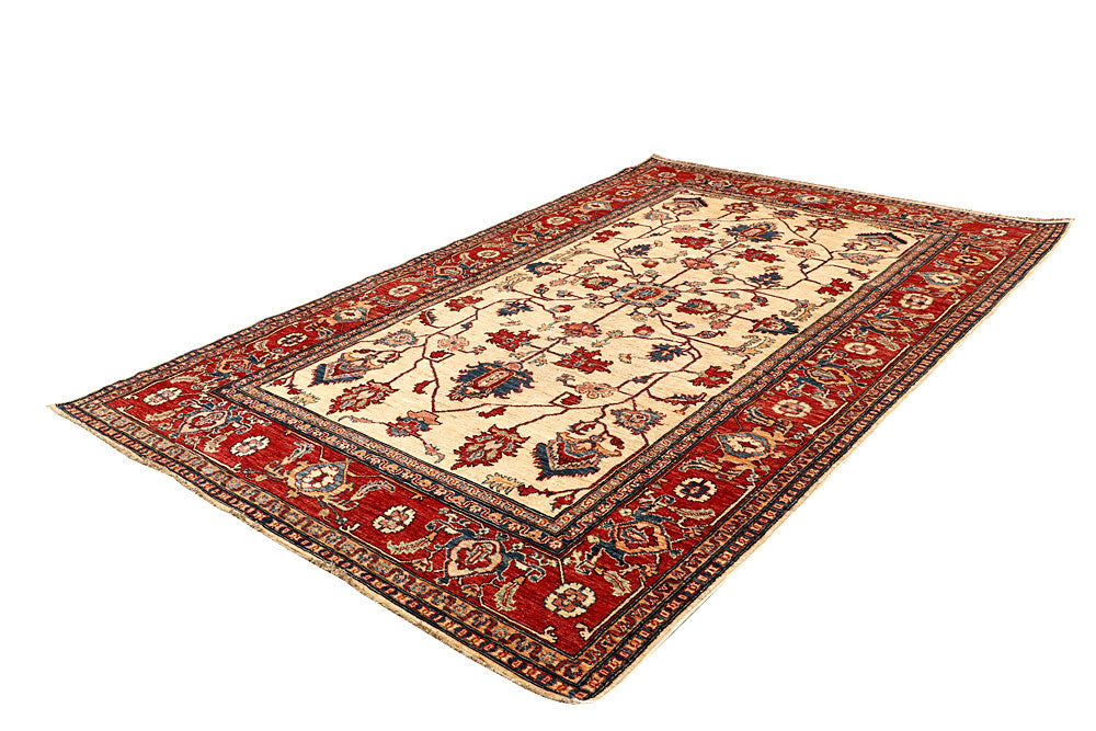 Blanched Almond Kazak 6' x 9' 5 - No. 65009 - ALRUG Rug Store