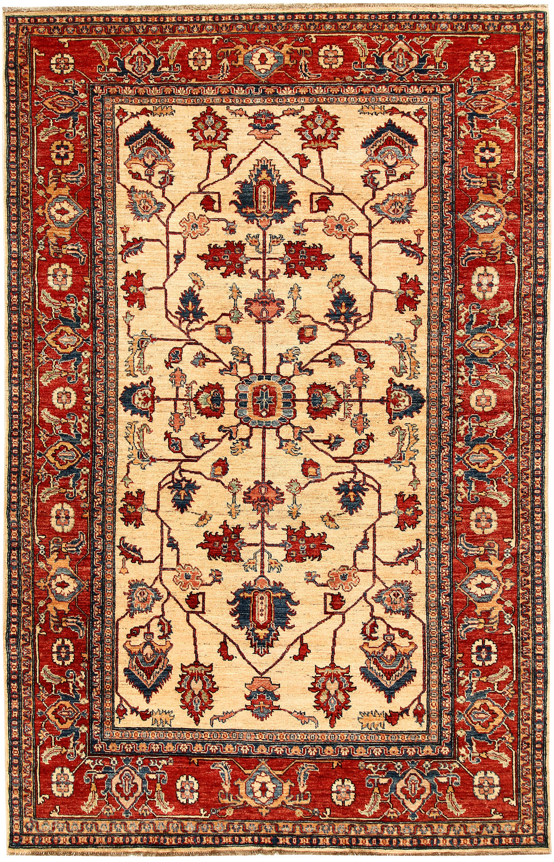 Blanched Almond Kazak 6' x 9' 5 - No. 65009 - ALRUG Rug Store