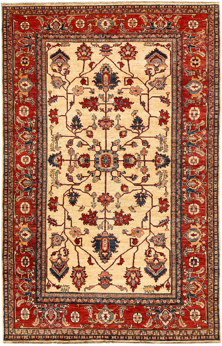 Blanched Almond Kazak 6' x 9' 5 - No. 65009 - ALRUG Rug Store