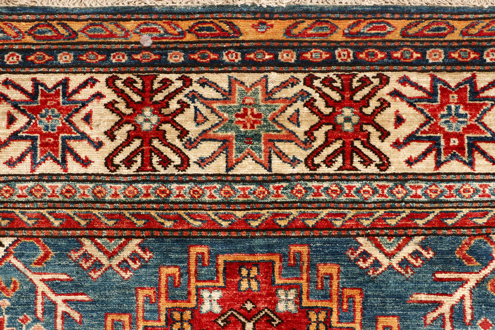 Steel Blue Kazak 6' x 7' 11 - No. 65014 - ALRUG Rug Store