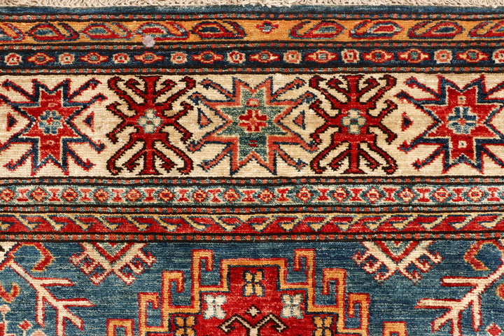 Steel Blue Kazak 6' x 7' 11 - No. 65014 - ALRUG Rug Store