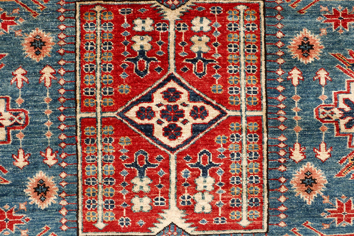 Steel Blue Kazak 6' x 7' 11 - No. 65014 - ALRUG Rug Store