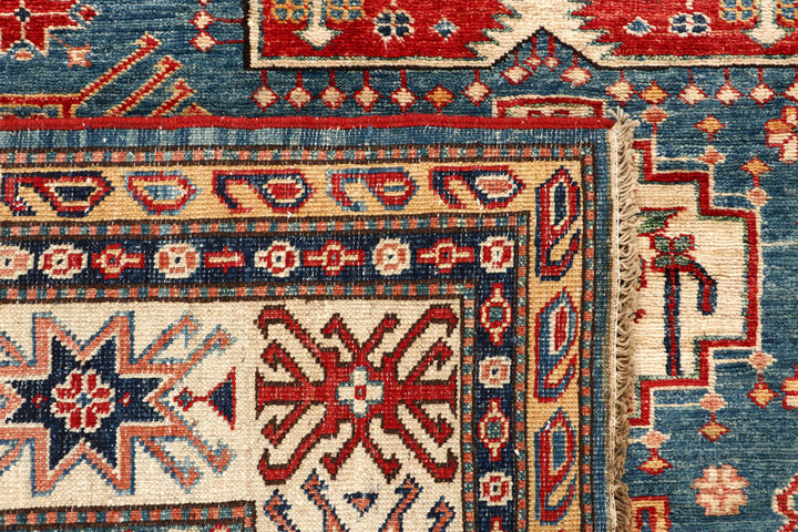 Steel Blue Kazak 6' x 7' 11 - No. 65014 - ALRUG Rug Store