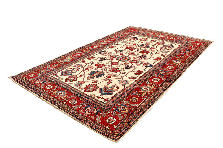 Cornsilk Kazak 5' 9 x 8' 9 - No. 65016 - ALRUG Rug Store