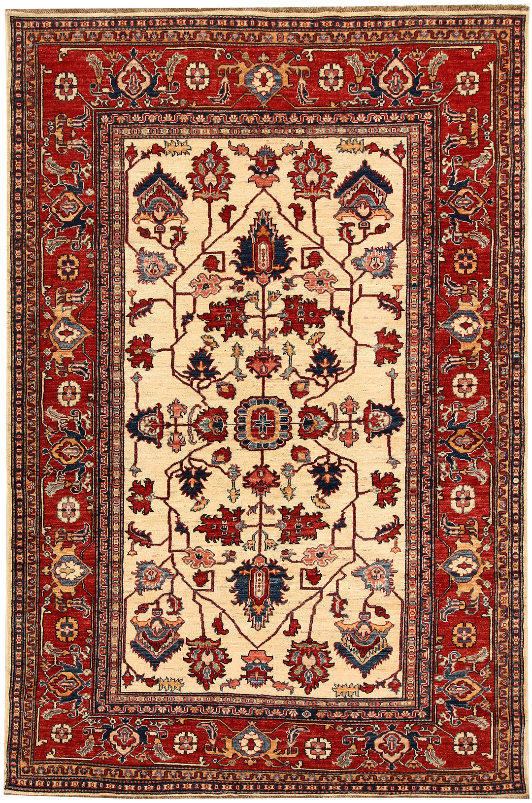 Cornsilk Kazak 5' 9 x 8' 9 - No. 65016 - ALRUG Rug Store