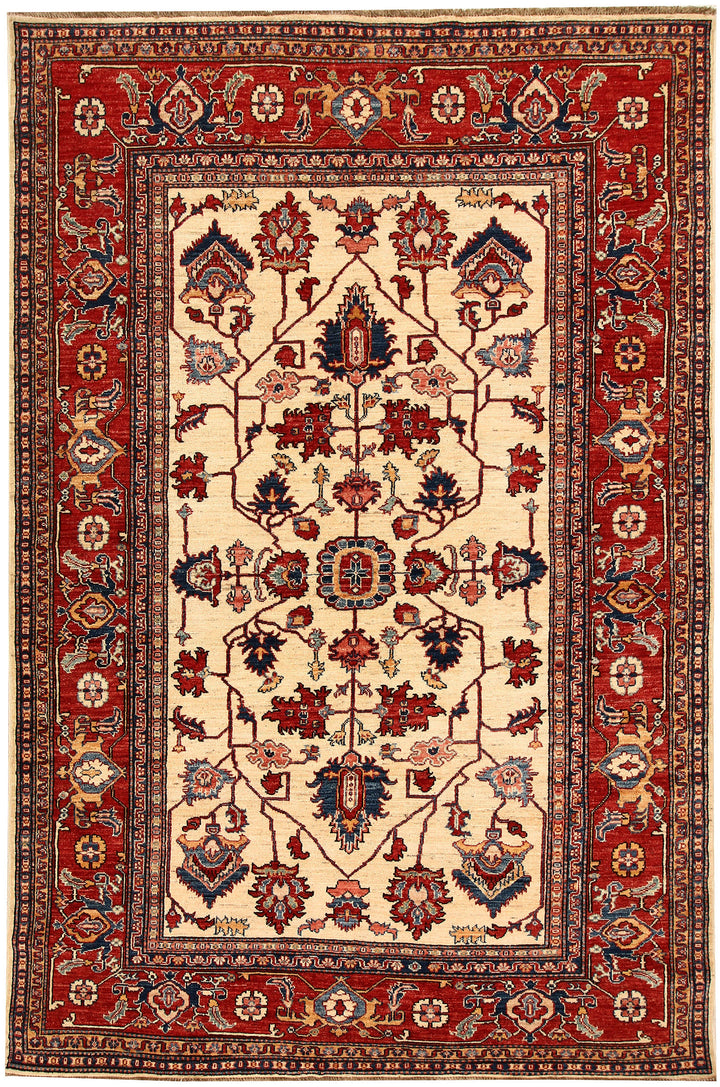 Cornsilk Kazak 5' 9 x 8' 9 - No. 65016 - ALRUG Rug Store
