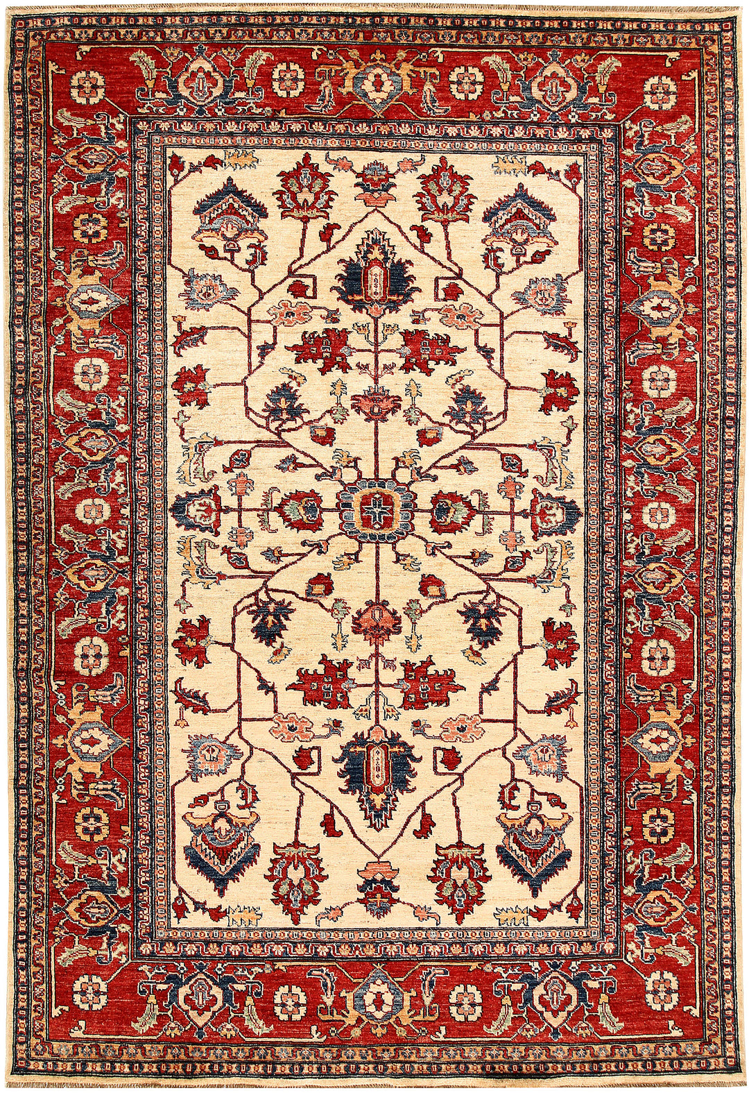 Cornsilk Kazak 6' x 8' 8 - No. 65019 - ALRUG Rug Store