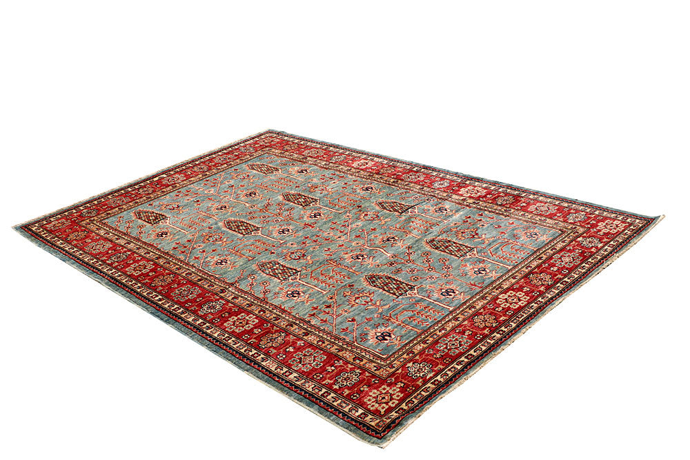 Cadet Blue Kazak 5' 4 x 7' 7 - No. 65020 - ALRUG Rug Store