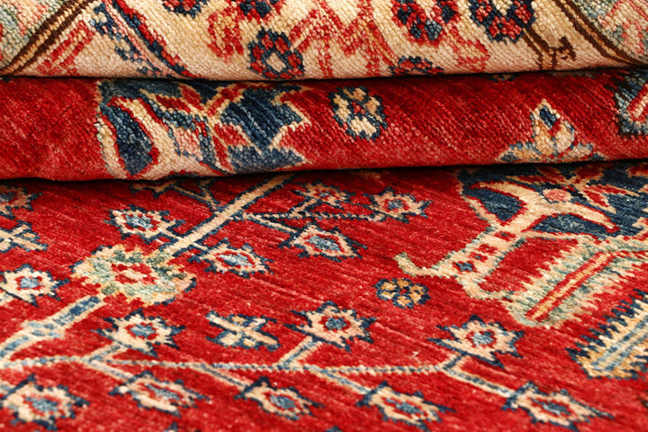 Firebrick Kazak 6'  3" x 8'  11" - No. QA81697