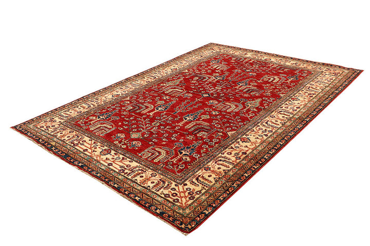 Firebrick Kazak 6'  3" x 8'  11" - No. QA81697