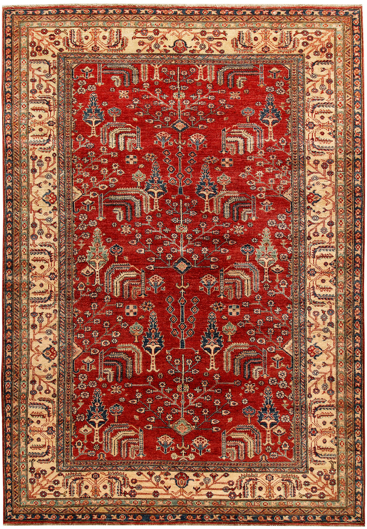 Firebrick Kazak 6'  3" x 8'  11" - No. QA81697