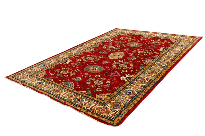 Firebrick Kazak 6'  8" x 9'  9" - No. QA63115