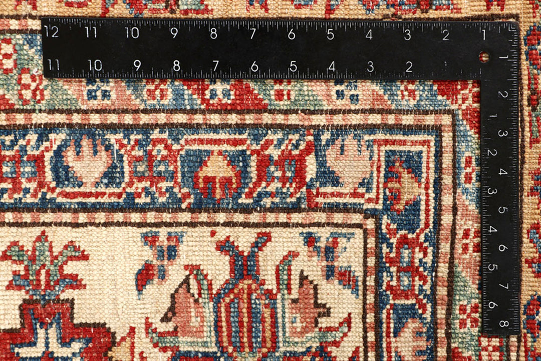 Forestgreen Kazak 6'  11" x 8'  8" - No. QA21898