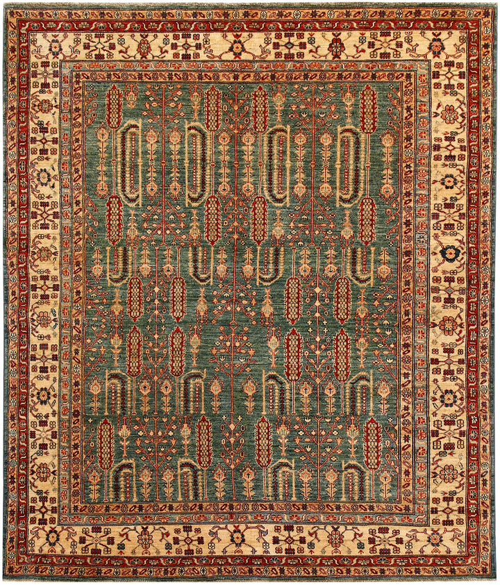 Dark Olive Green Kazak 6' 8 x 8' 1 - No. 65028 - ALRUG Rug Store
