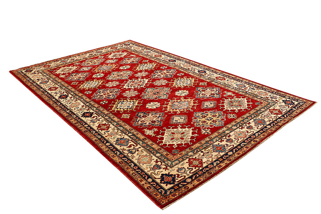 Firebrick Kazak 6'  4" x 9'  11" - No. QA36190