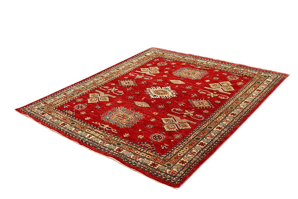 Firebrick Kazak 5' 8 x 6' 4 - No. 65030 - ALRUG Rug Store