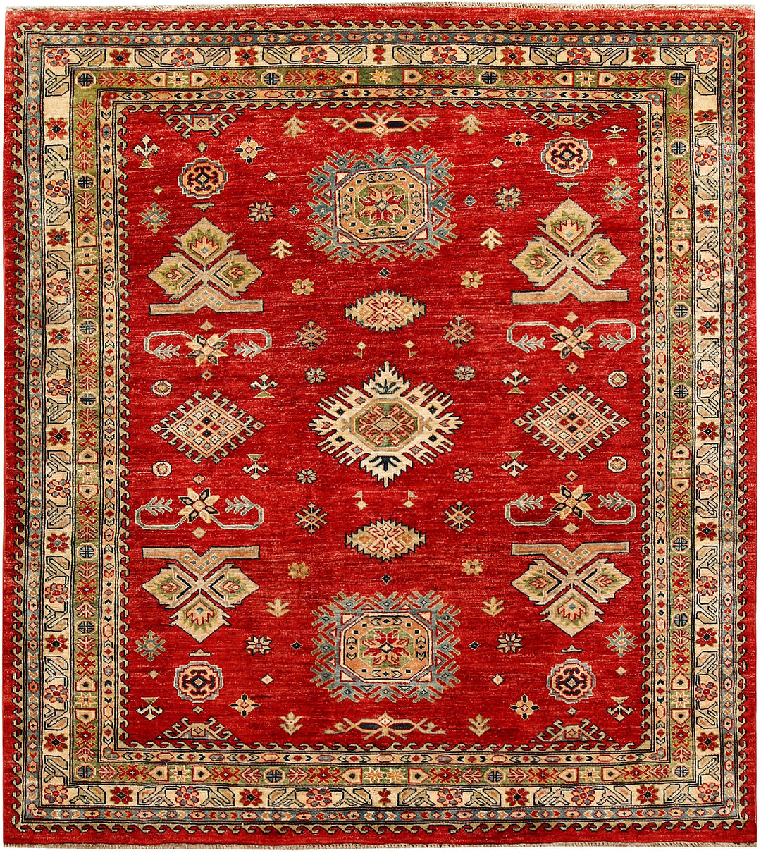 Firebrick Kazak 5' 8 x 6' 4 - No. 65030 - ALRUG Rug Store