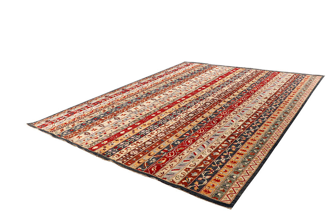 Multi Colored Shawl 9'  1" x 11'  7" - No. QA41315