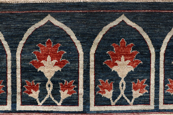 Midnight Blue Oushak 8'  9" x 11'  5" - No. QA30816