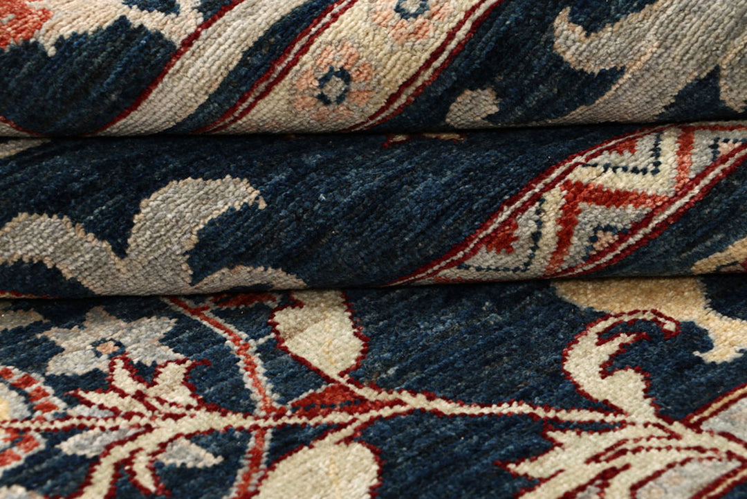 Midnight Blue Oushak 8'  9" x 11'  5" - No. QA30816