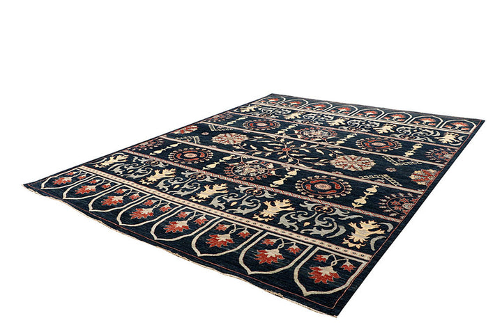 Midnight Blue Oushak 8'  9" x 11'  5" - No. QA30816