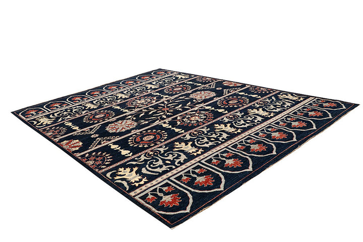 Midnight Blue Oushak 8'  10" x 11'  7" - No. QA83069