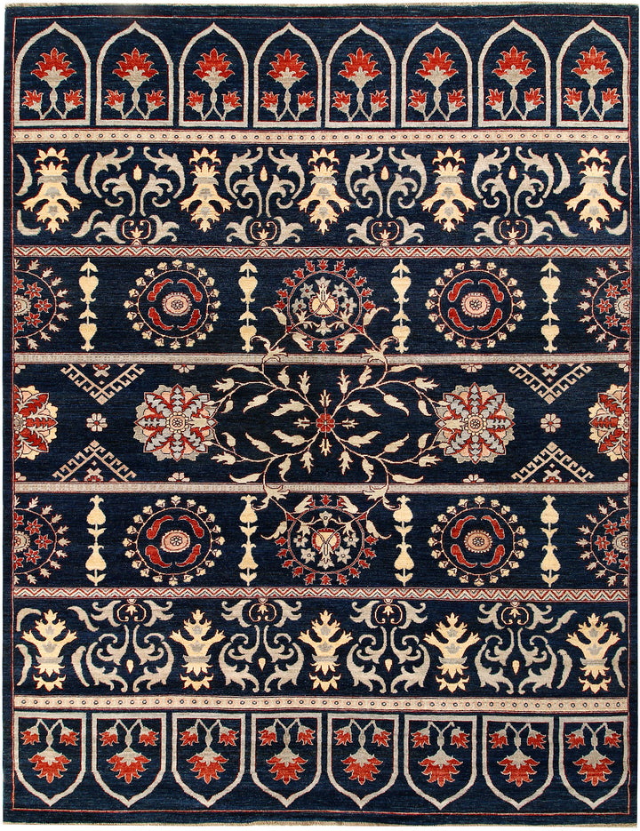 Midnight Blue Oushak 8'  10" x 11'  7" - No. QA83069