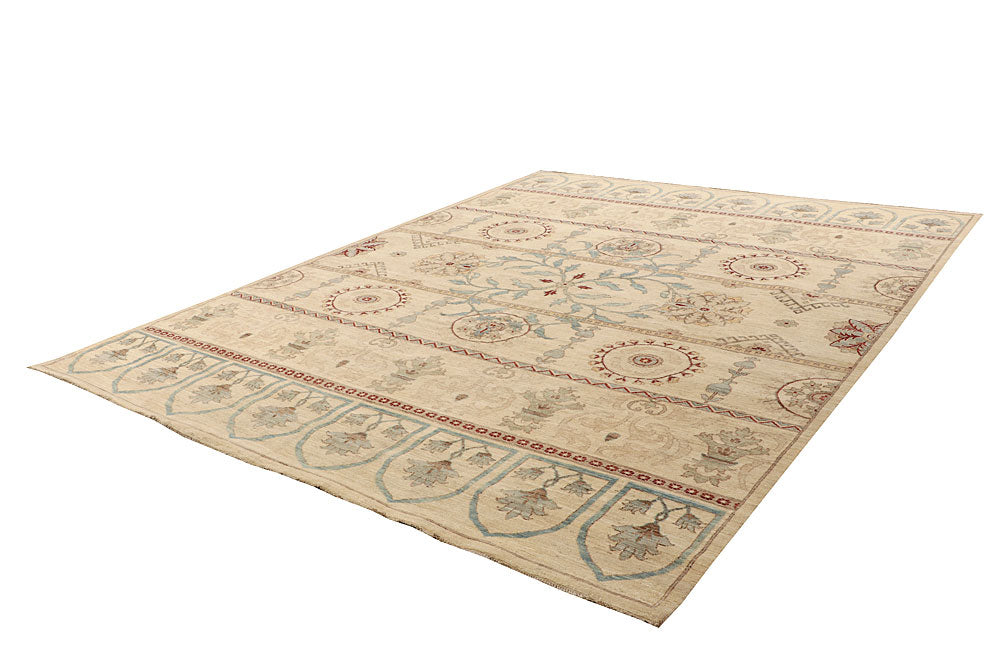 Blanched Almond Oushak 8' 10 x 11' 7 - No. 65061 - ALRUG Rug Store