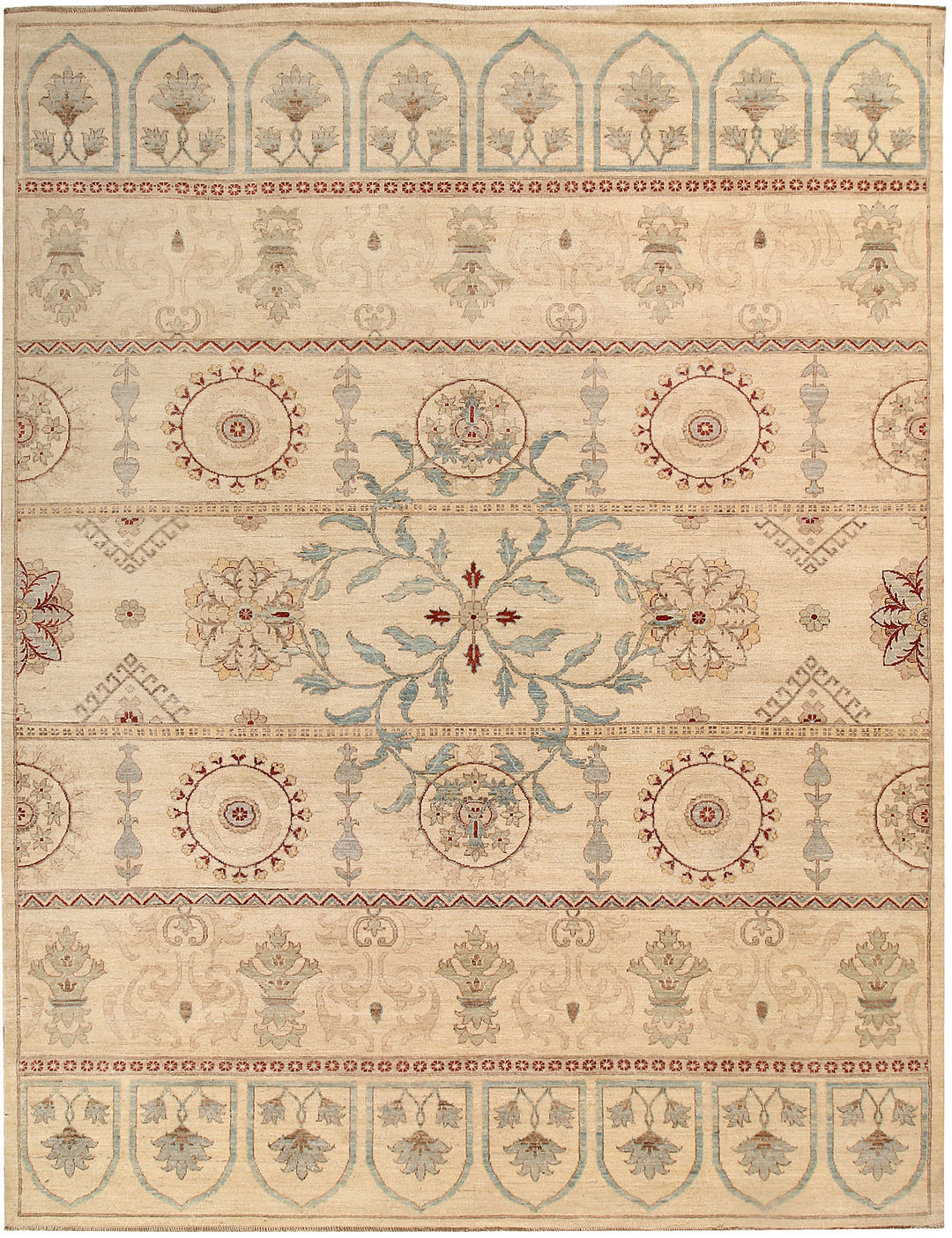 Blanched Almond Oushak 8' 10 x 11' 7 - No. 65061 - ALRUG Rug Store