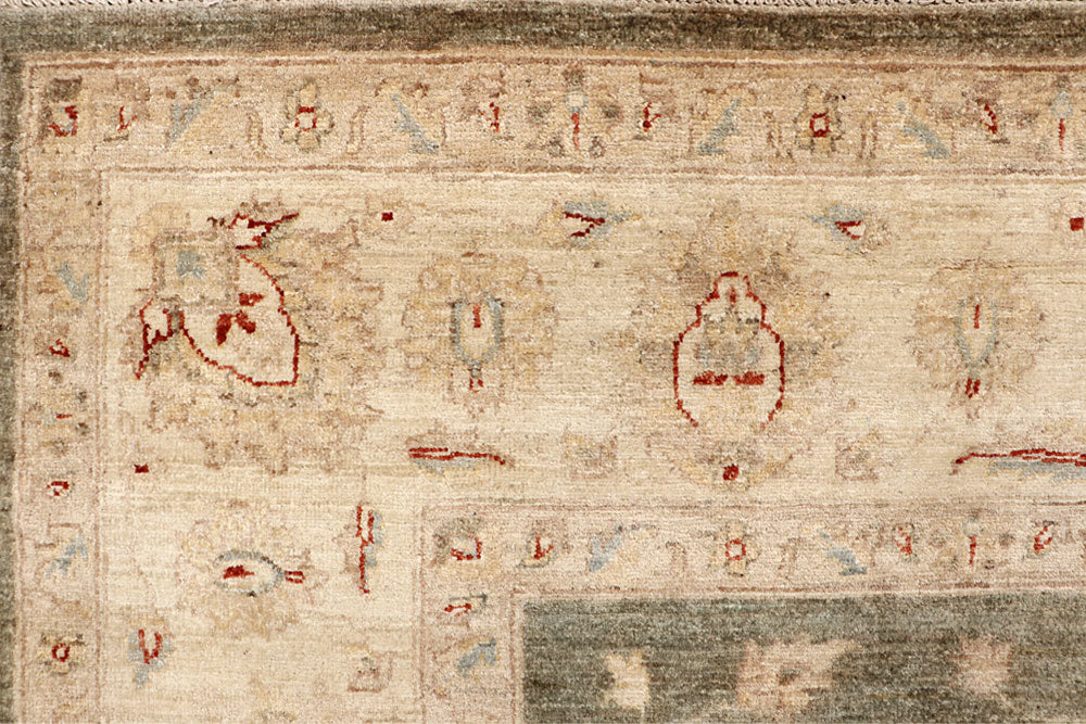 Dark Olive Green Ziegler 8' 8 x 11' 6 - No. 65065 - ALRUG Rug Store