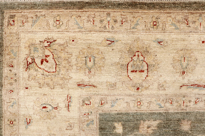 Dark Olive Green Ziegler 8' 8 x 11' 6 - No. 65065 - ALRUG Rug Store