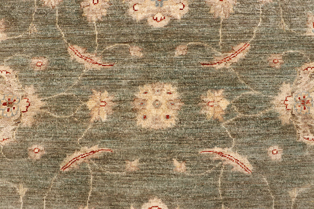 Dark Olive Green Ziegler 8' 8 x 11' 6 - No. 65065 - ALRUG Rug Store