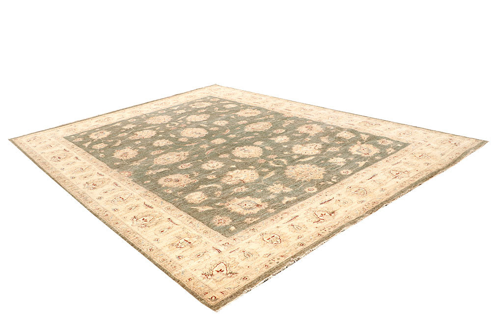 Dark Olive Green Ziegler 8' 8 x 11' 6 - No. 65065 - ALRUG Rug Store