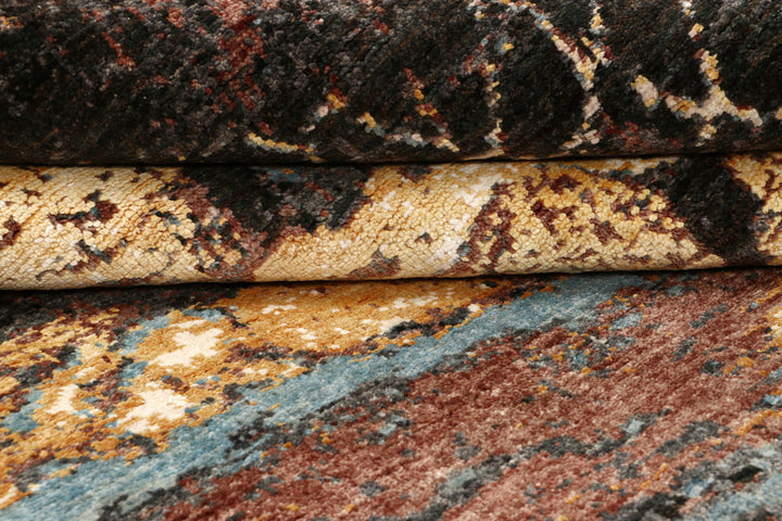 Multi Colored Abstract 4' 1 x 5' 11 - No. 65076 - ALRUG Rug Store