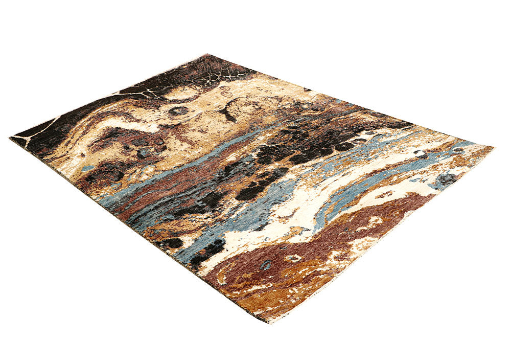 Multi Colored Abstract 4' 1 x 5' 11 - No. 65076 - ALRUG Rug Store