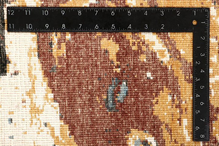 Multi Colored Abstract 4' 1 x 5' 11 - No. 65076 - ALRUG Rug Store