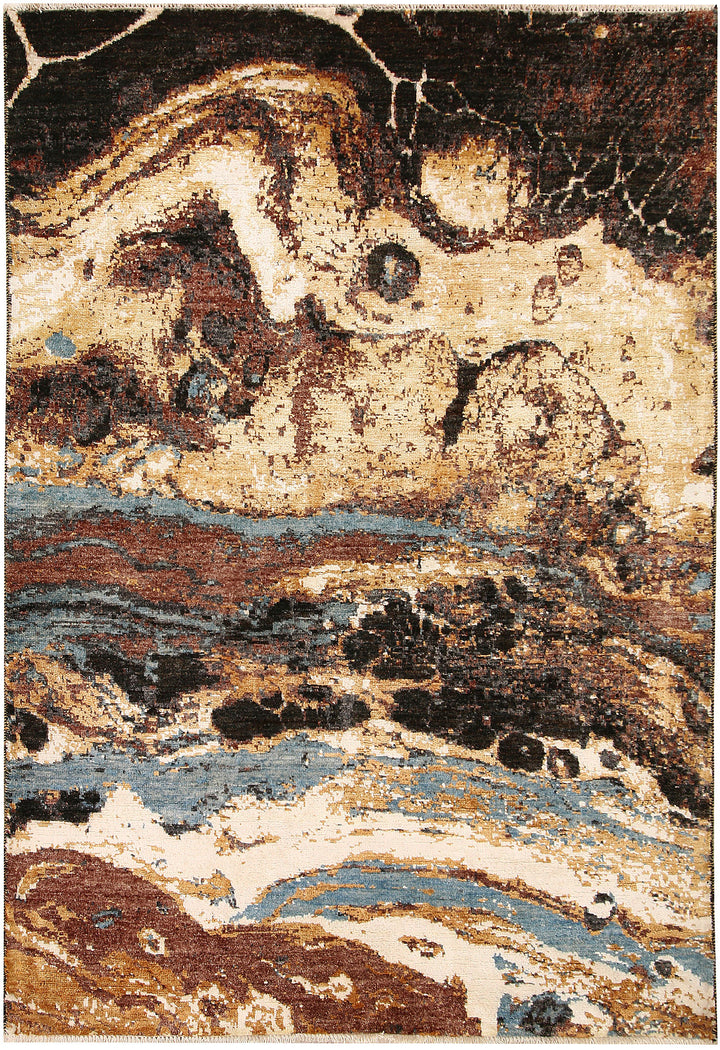 Multi Colored Abstract 4' 1 x 5' 11 - No. 65076 - ALRUG Rug Store