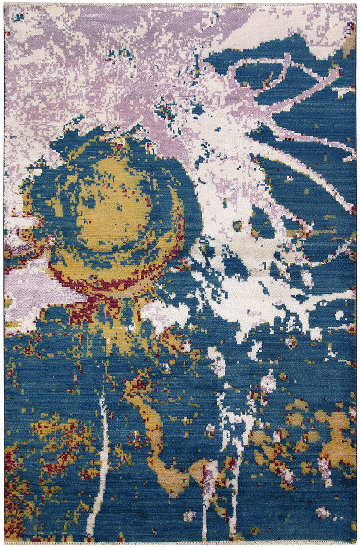 Multi Colored Abstract 4' 1 x 6' 3 - No. 65078 - ALRUG Rug Store