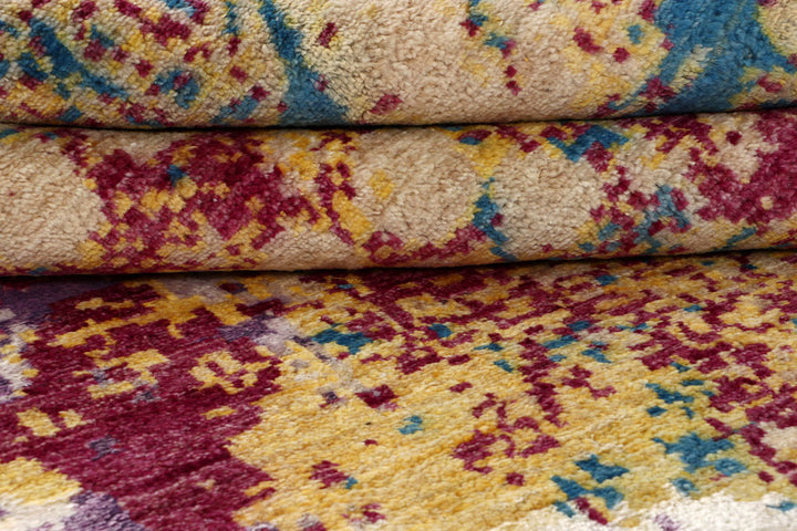 Multi Colored Abstract 4' x 6' 2 - No. 65079 - ALRUG Rug Store