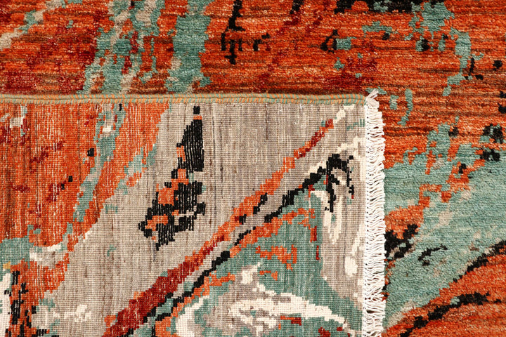 Multi Colored Abstract 4' x 6' 4 - No. 65081 - ALRUG Rug Store