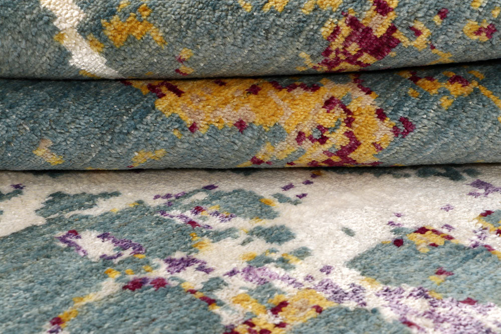 Multi Colored Abstract 4' 1 x 6' 4 - No. 65082 - ALRUG Rug Store