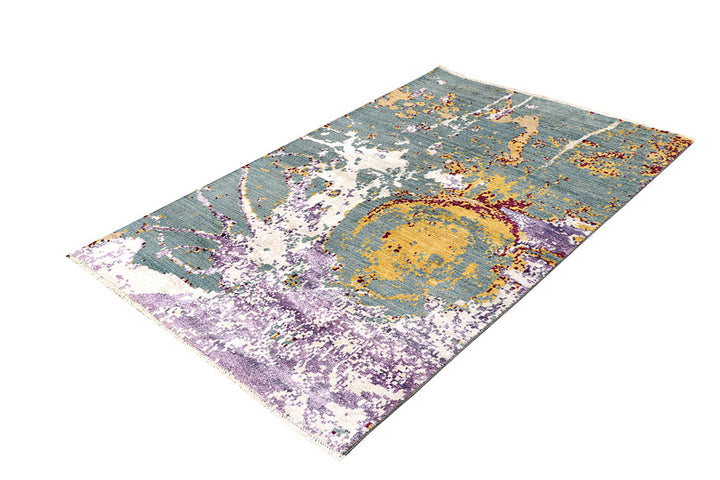 Multi Colored Abstract 4' 1 x 6' 4 - No. 65082 - ALRUG Rug Store