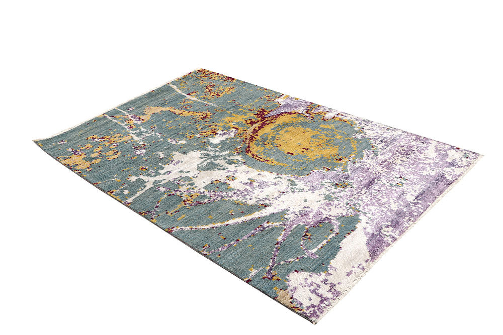 Multi Colored Abstract 4' 1 x 6' 4 - No. 65082 - ALRUG Rug Store