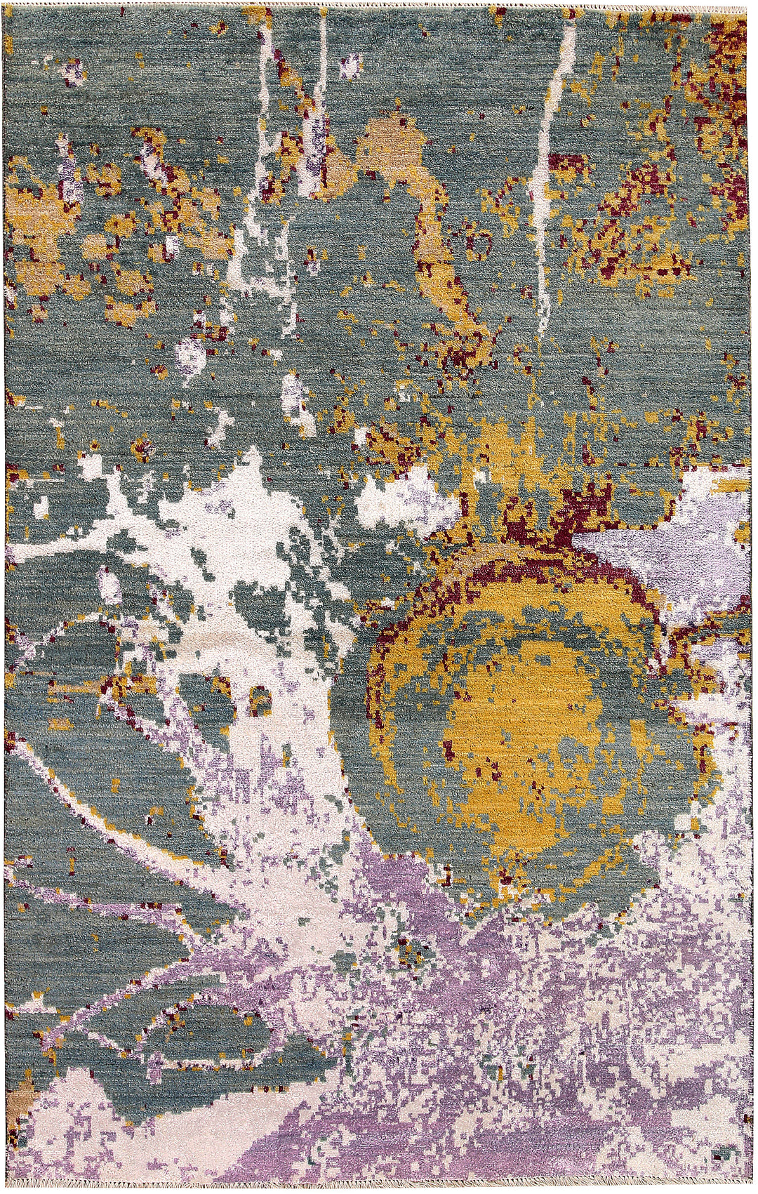 Afghan Abstract Rug 4' 1 x 6' 4 Hand-Knotted