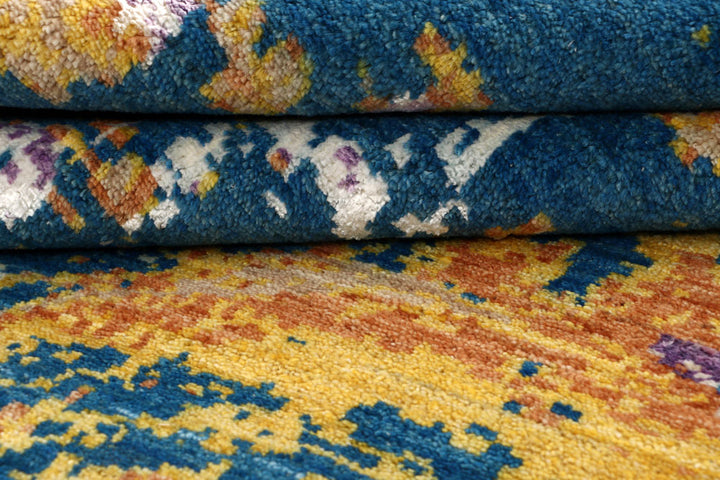 Multi Colored Abstract 4' 1 x 6' 2 - No. 65084 - ALRUG Rug Store