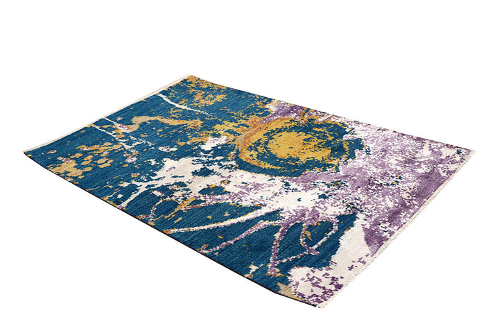 Multi Colored Abstract 4' 1 x 6' 2 - No. 65084 - ALRUG Rug Store