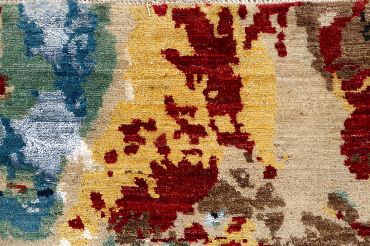 Multi Colored Abstract 4' 6 x 6' 11 - No. 65085 - ALRUG Rug Store