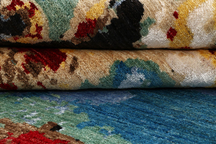 Multi Colored Abstract 4' 6 x 6' 11 - No. 65085 - ALRUG Rug Store