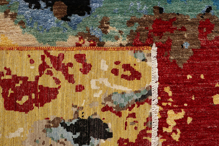 Multi Colored Abstract 4' 6 x 6' 11 - No. 65085 - ALRUG Rug Store