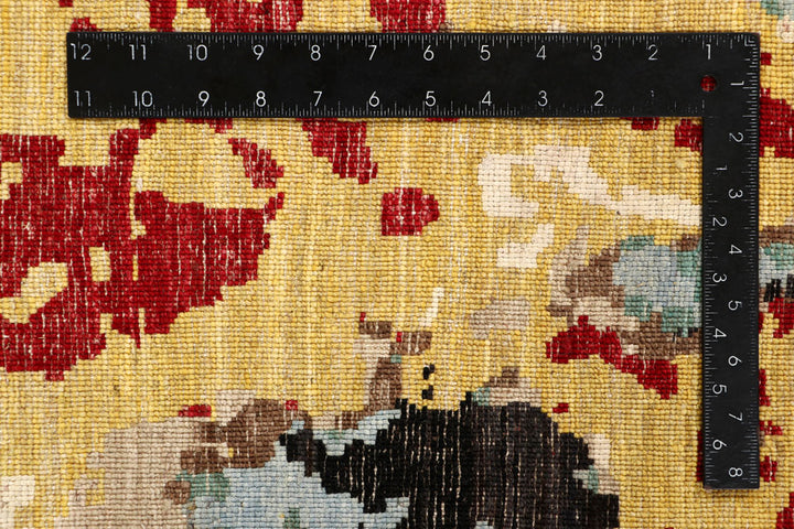 Multi Colored Abstract 4' 6 x 6' 11 - No. 65085 - ALRUG Rug Store